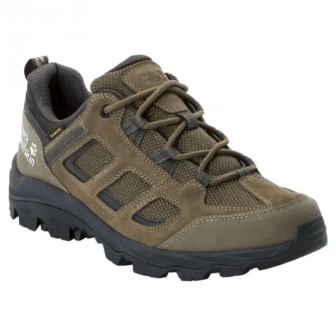 Jack Wolfskin  Mens Vojo 3 Texapore Low M Khaki/Phantom Waterproof Walking Shoes 4042441_4287