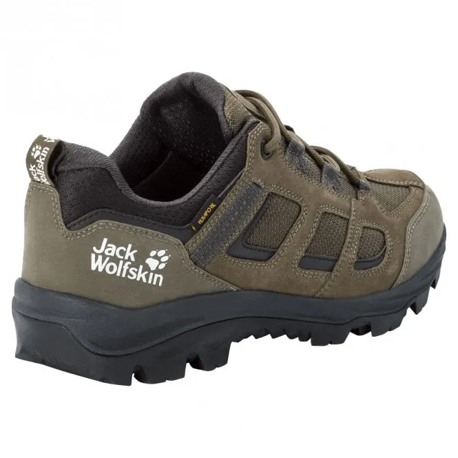 Jack Wolfskin  Mens Vojo 3 Texapore Low M Khaki/Phantom Waterproof Walking Shoes 4042441_4287