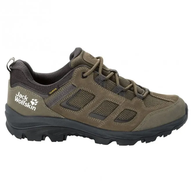 Jack Wolfskin  Mens Vojo 3 Texapore Low M Khaki/Phantom Waterproof Walking Shoes 4042441_4287