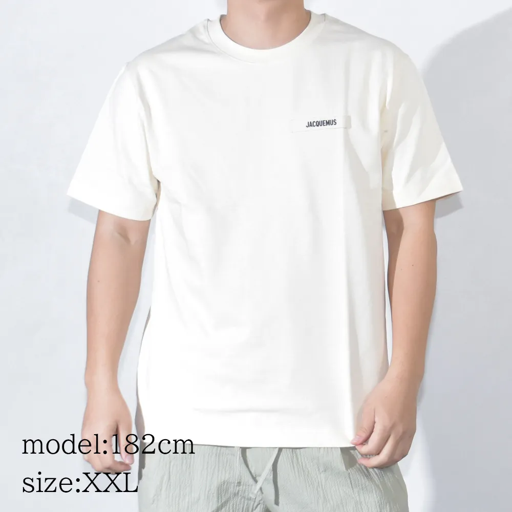 JACQUEMUS  |Crew Neck Street Style Plain Cotton Short Sleeves Logo