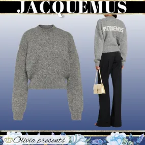 JACQUEMUS Crew Neck Wool Plain Logo V-neck & Crew neck - Best Prices and Deals on Jacquemus Products