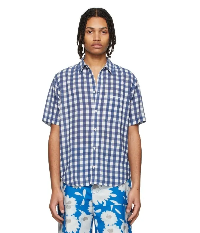 JACQUEMUS Gingham Short Sleeve Shirts