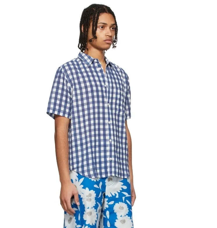 JACQUEMUS Gingham Short Sleeve Shirts