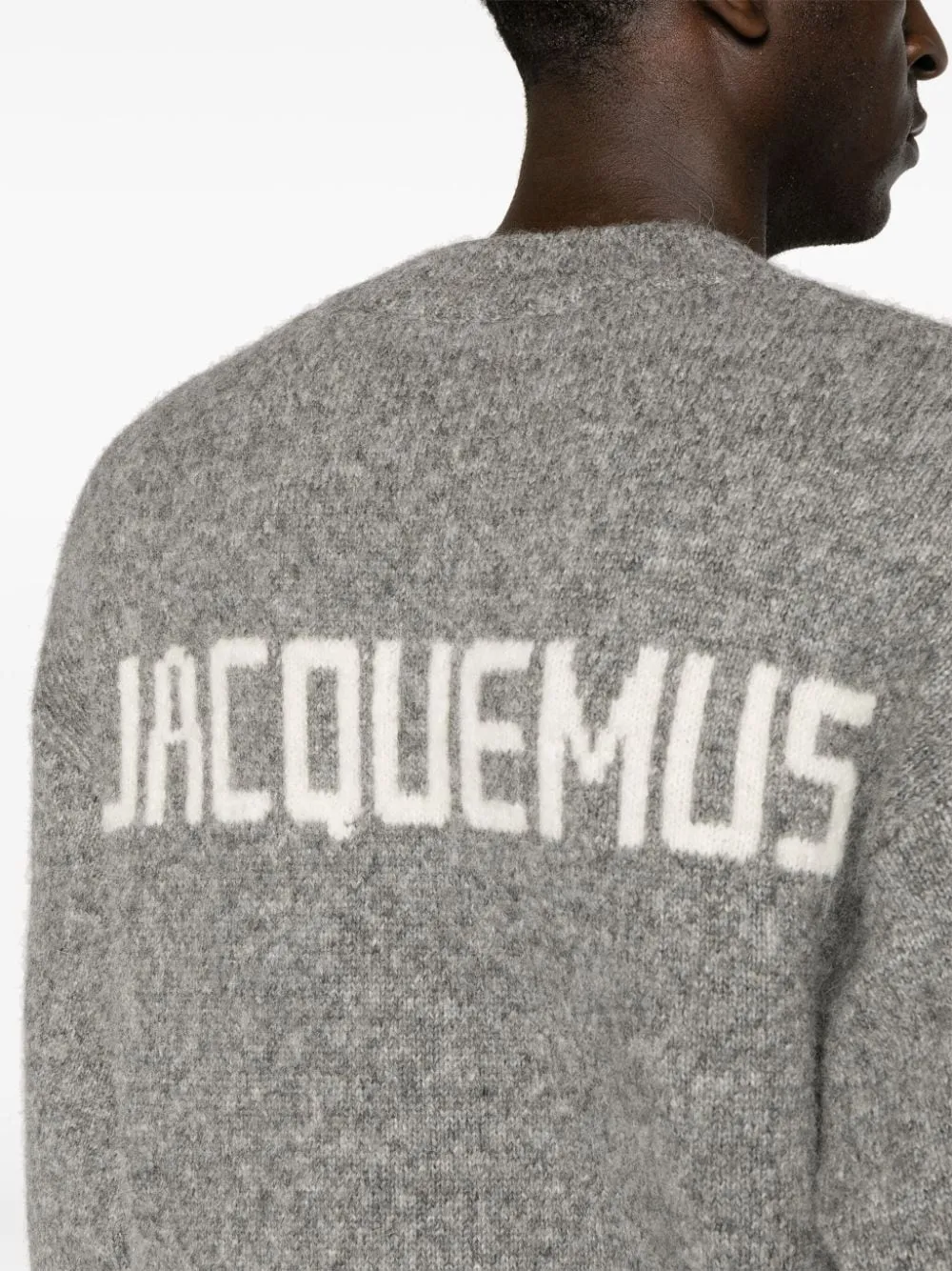 Jacquemus le pull en maille gris