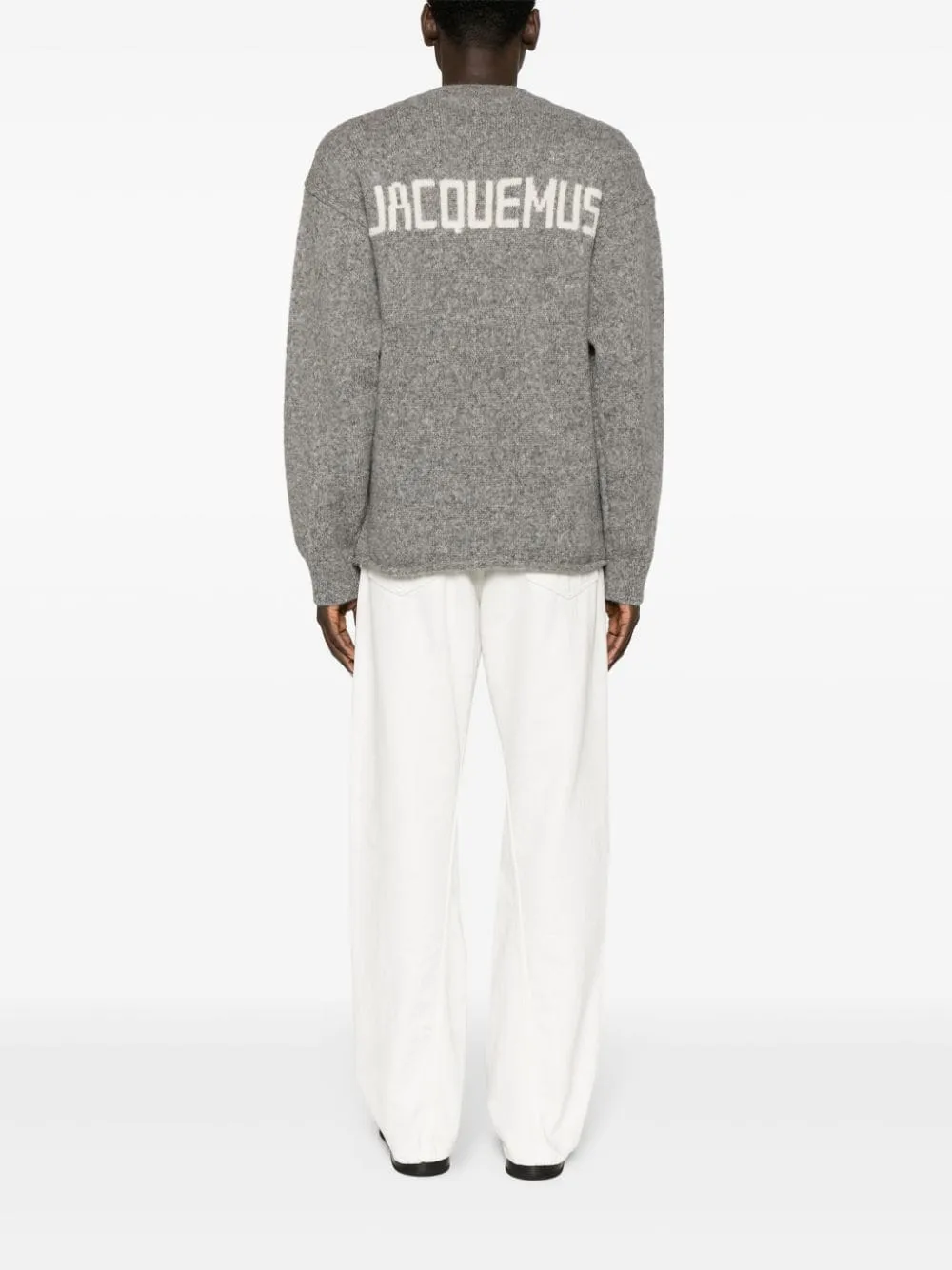 Jacquemus le pull en maille gris