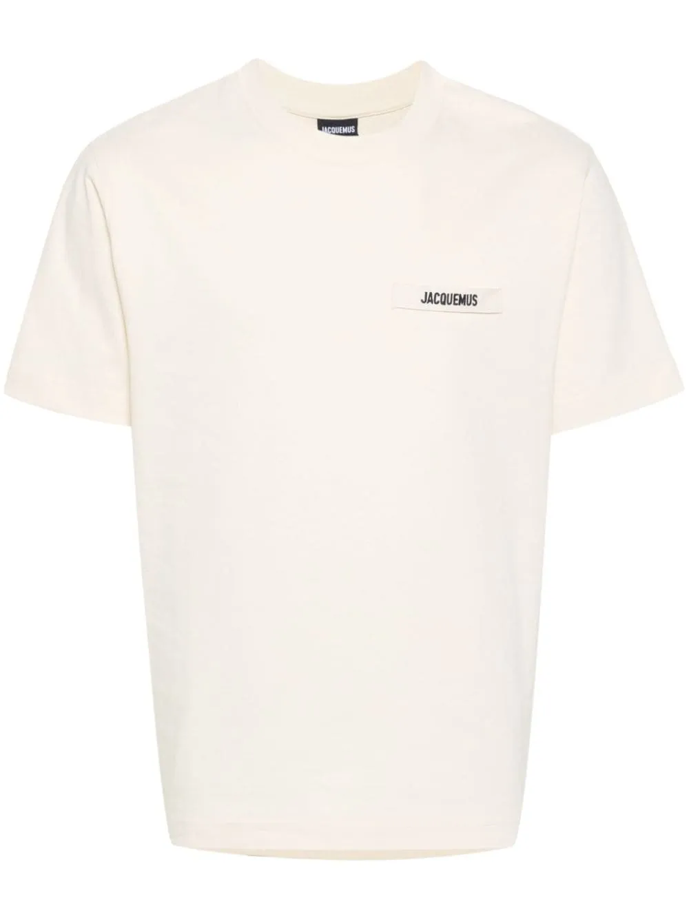 Jacquemus le t-shirt beige à patch logo Gros Grain