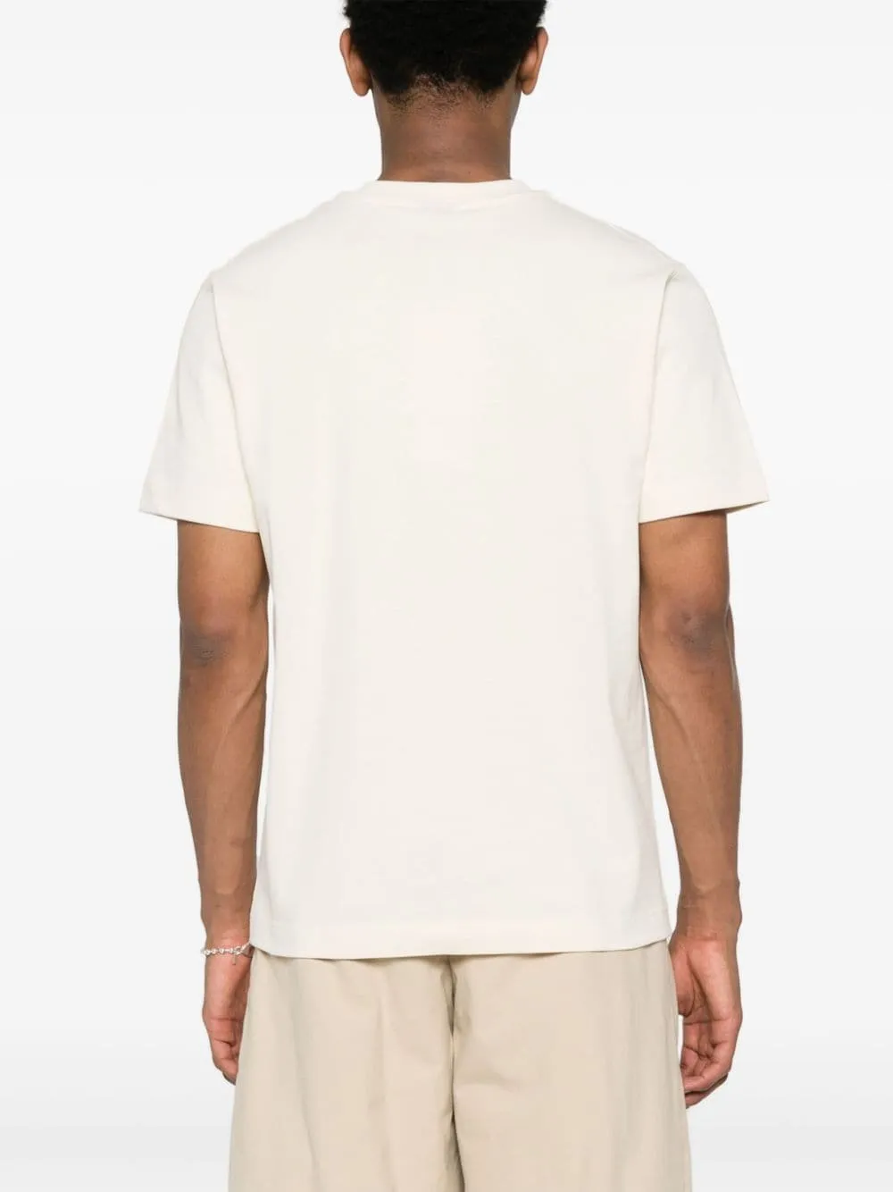 Jacquemus le t-shirt beige à patch logo Gros Grain