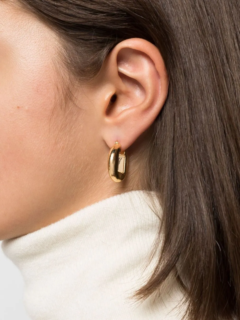 Jacquemus Les Boucles Rond Carre Light Gold Earrings