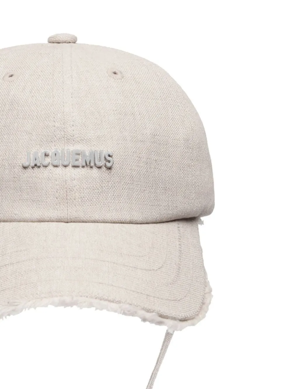 JACQUEMUS Light Grey White La Casquette Artichaut Baseball Hat