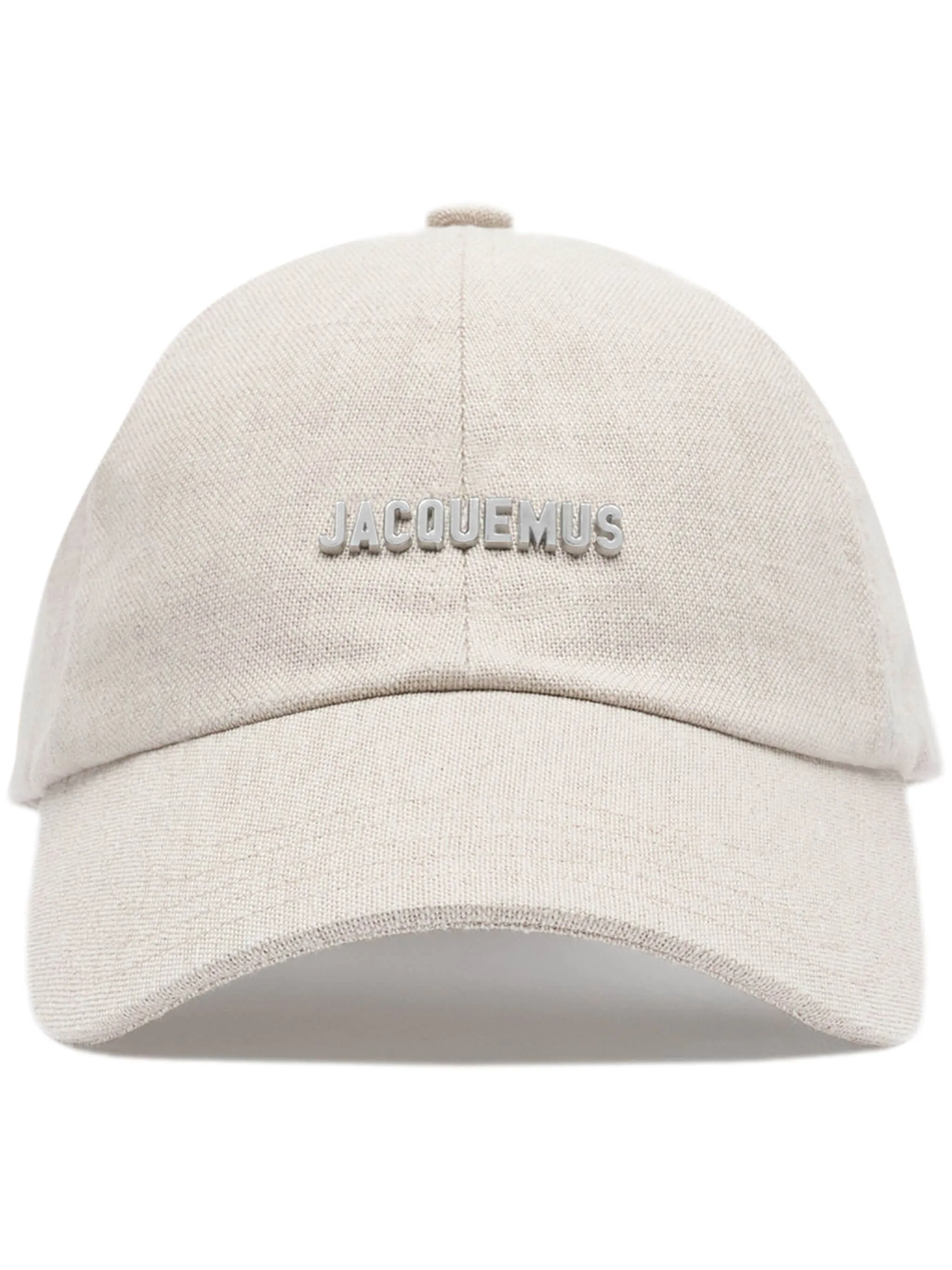 JACQUEMUS Light Grey White La Casquette Gadjo Baseball Hat