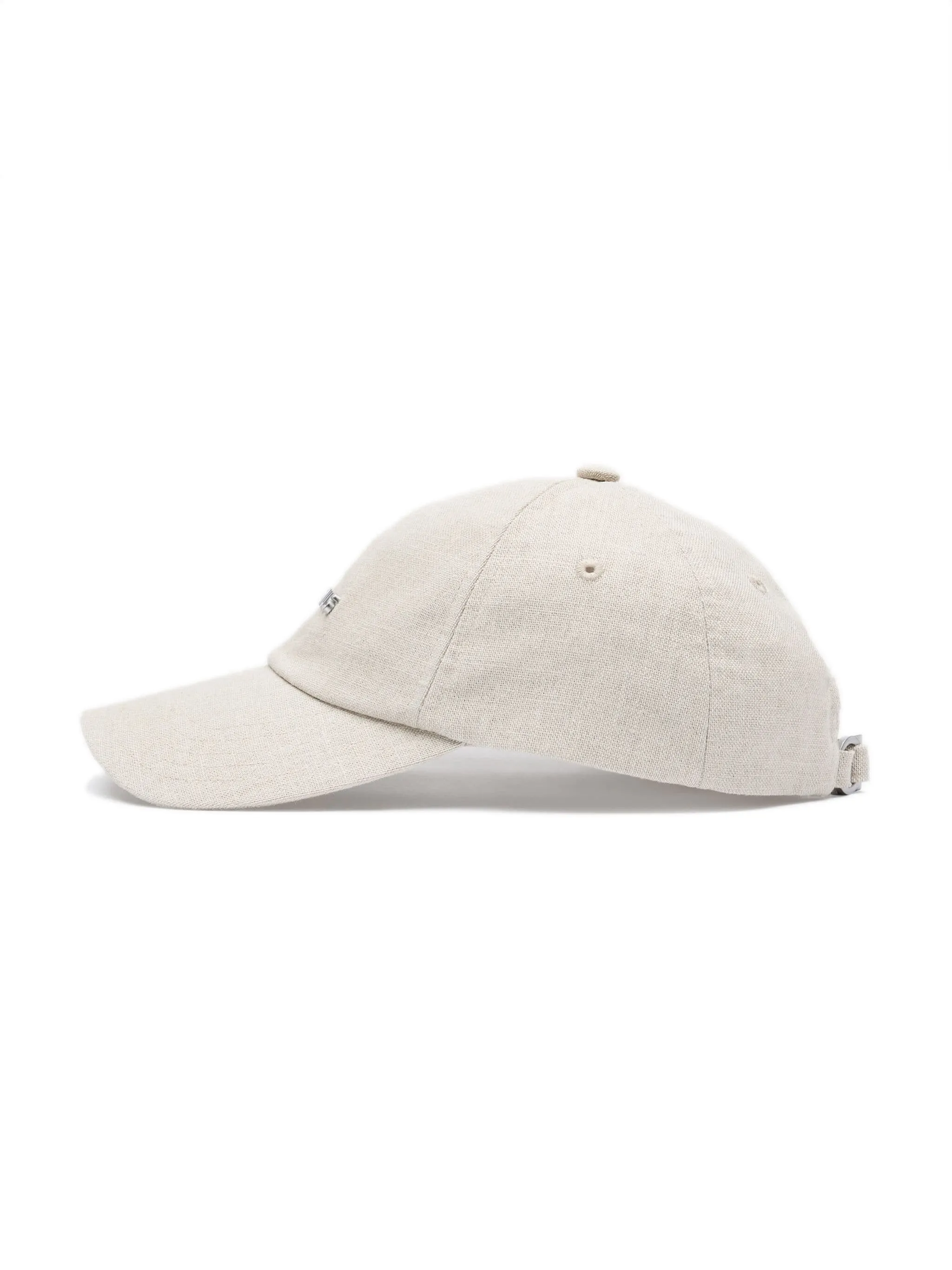 JACQUEMUS Light Grey White La Casquette Gadjo Baseball Hat