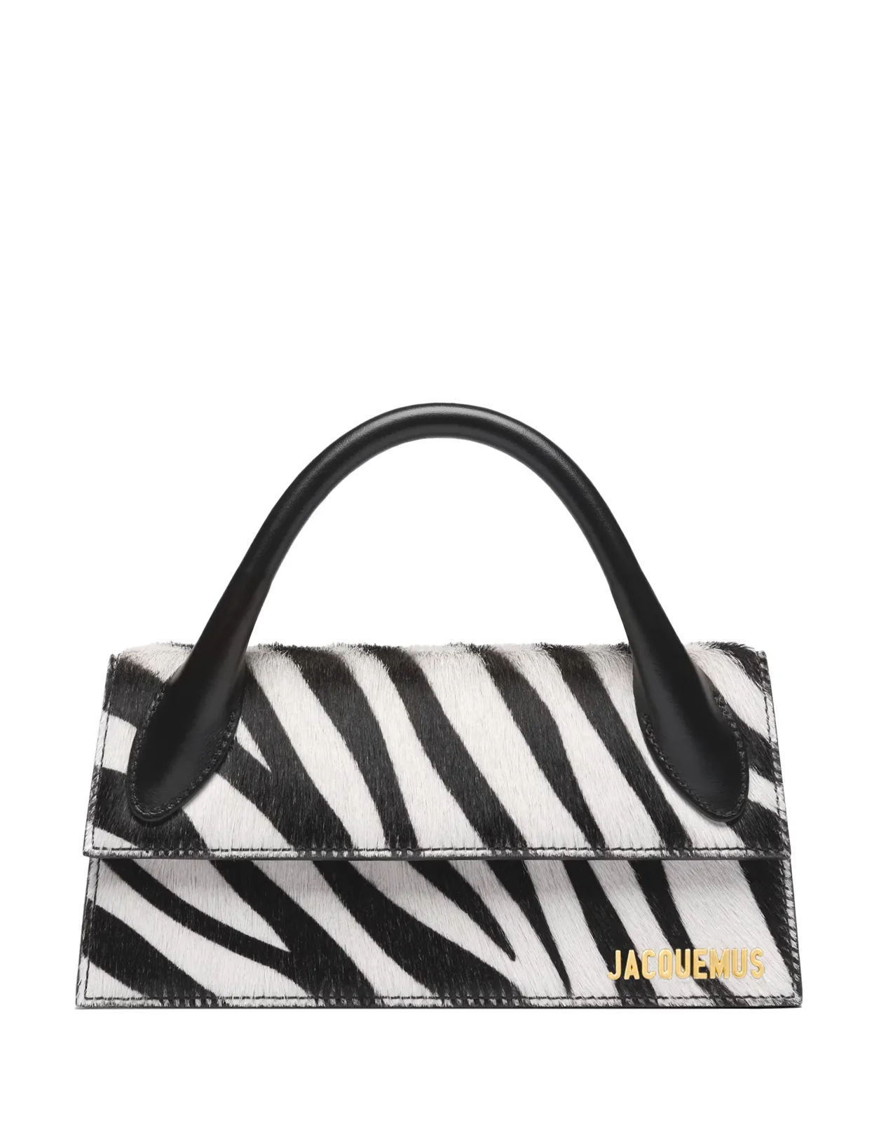 JACQUEMUS The Chiquito Long Bag In Black And White Zembra