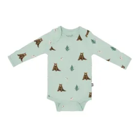 Kyte Baby Printed Long Sleeve Bodysuit in Trail