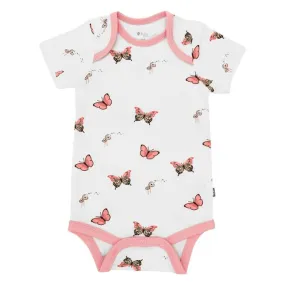 Kyte Baby Short Sleeve Printed Bodysuit in Butterfly