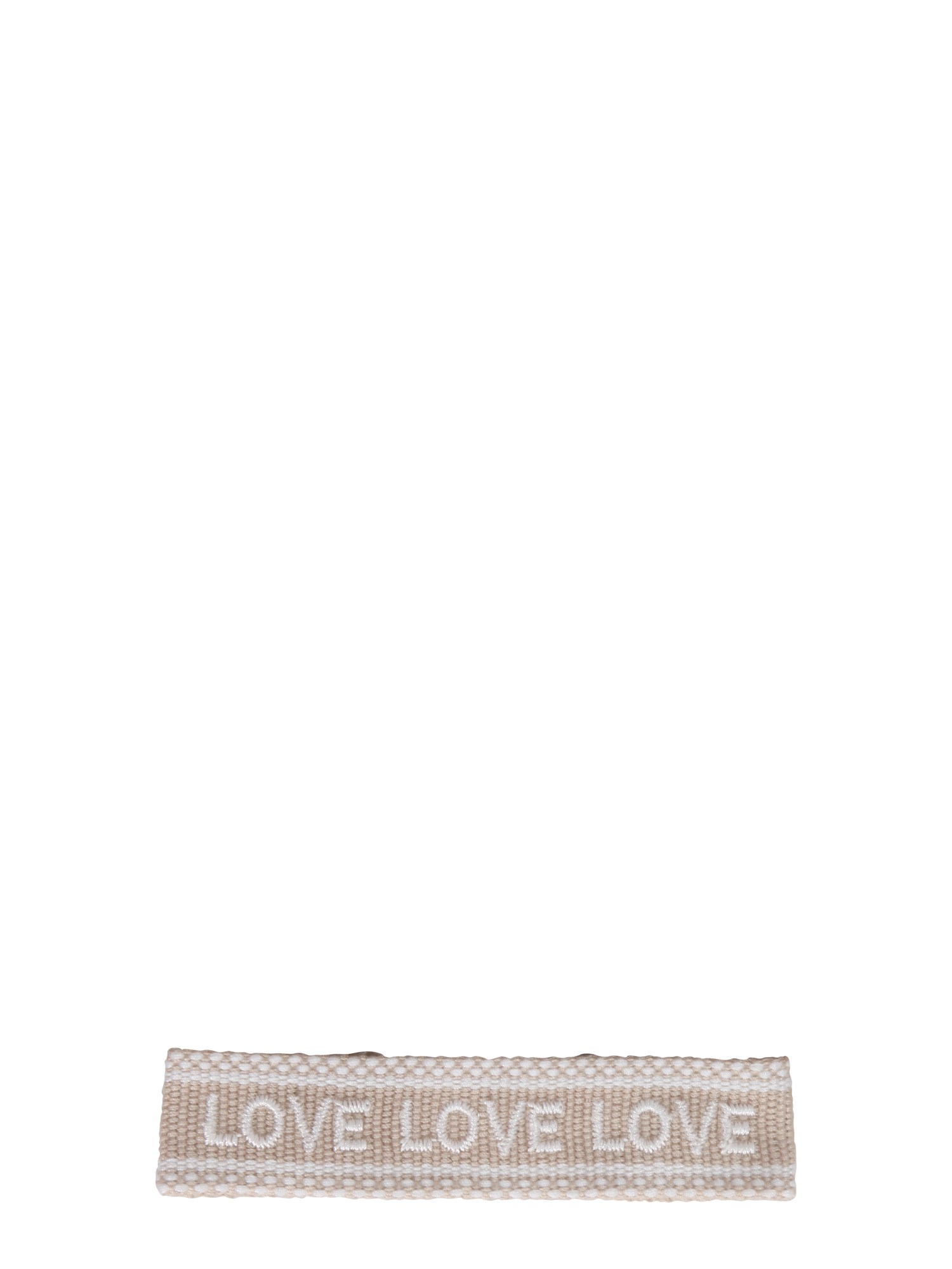 LABEL K    LOVE LOVE LOVE BRAIDED FABRIC BRACELET