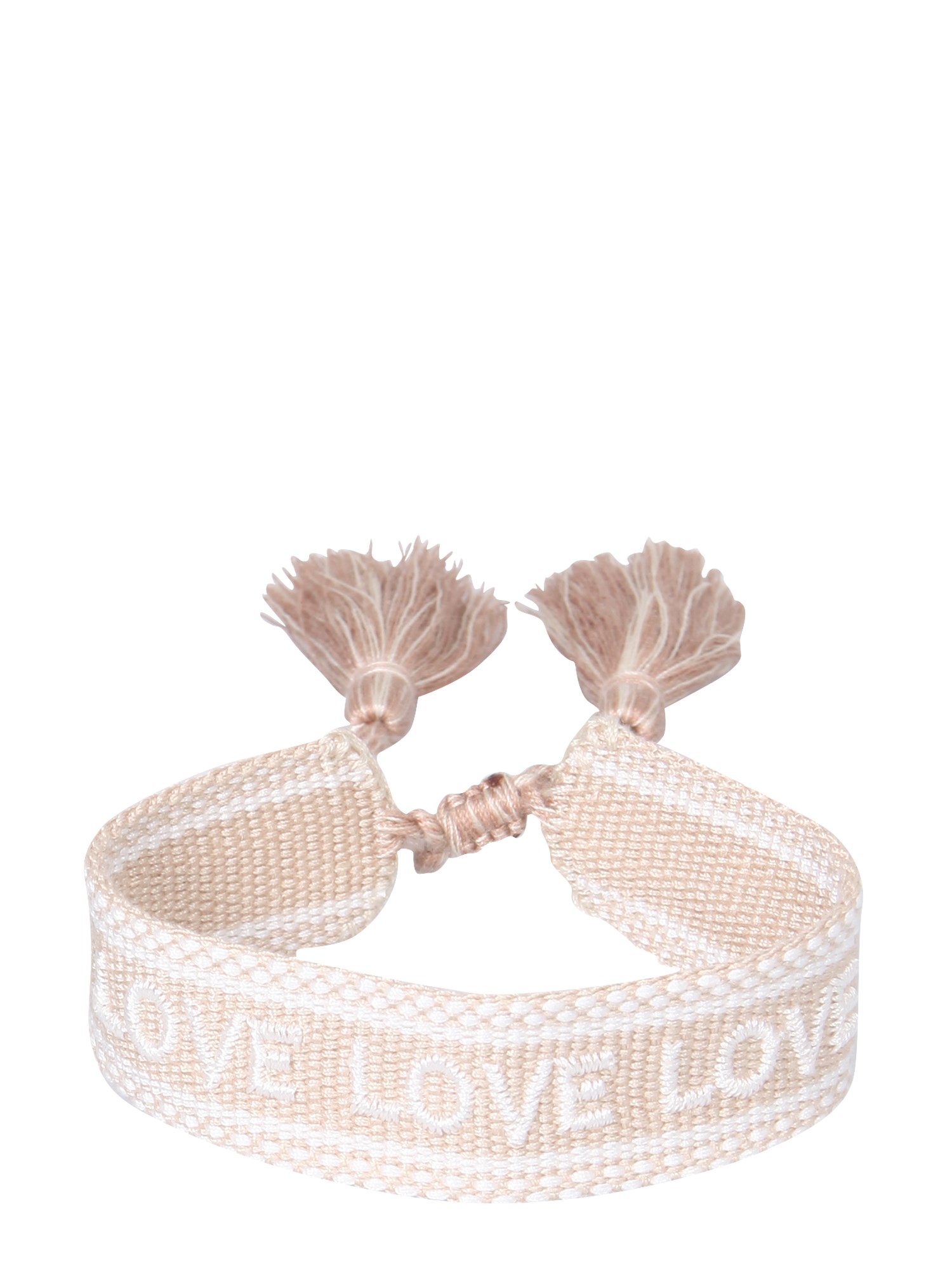 LABEL K    LOVE LOVE LOVE BRAIDED FABRIC BRACELET