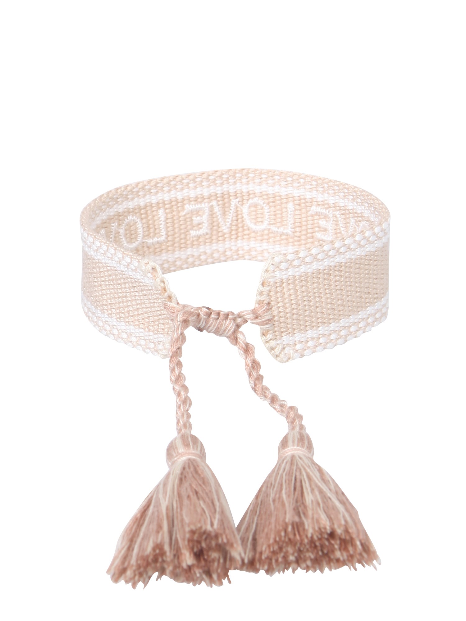 LABEL K    LOVE LOVE LOVE BRAIDED FABRIC BRACELET