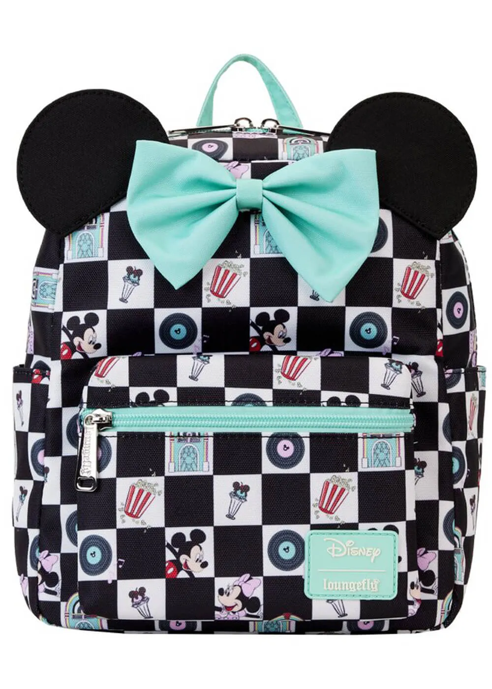 Loungefly Disney Mickey and Minnie Date Night Dinner AOP Backpack Multi