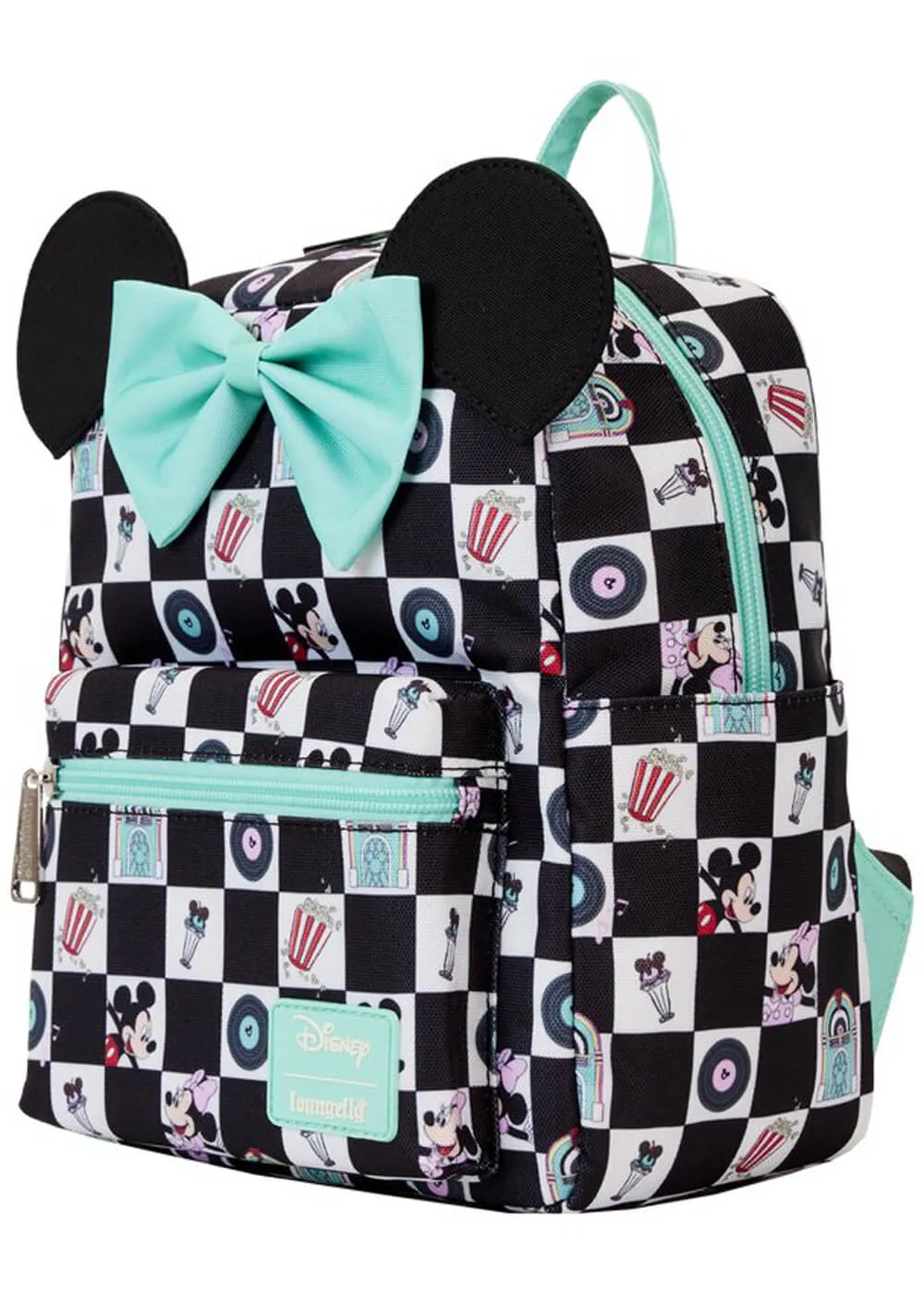 Loungefly Disney Mickey and Minnie Date Night Dinner AOP Backpack Multi