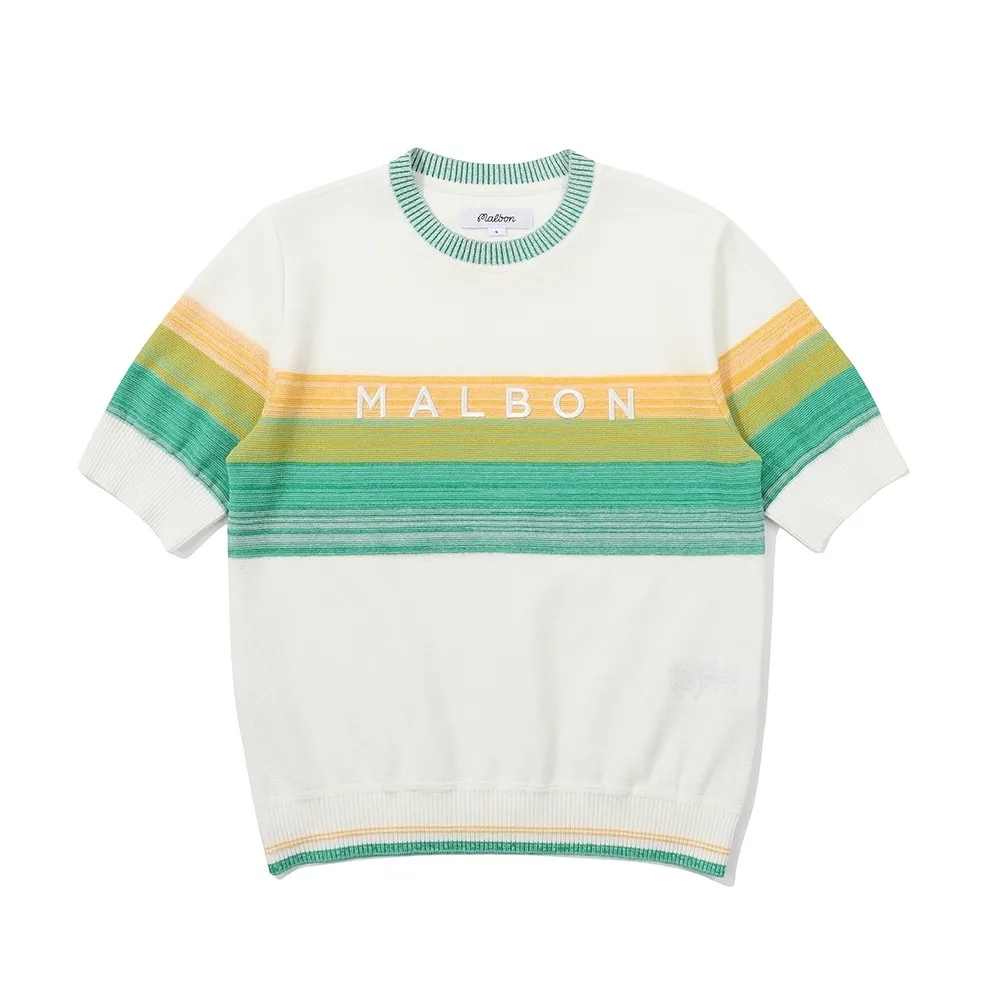 Malbon Golf  |Sweat Nylon Street Style Plain Short Sleeves Logo