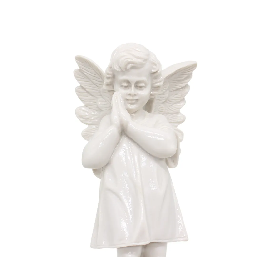 Marble Powder  Angel Standing Praying- 30cm (white)