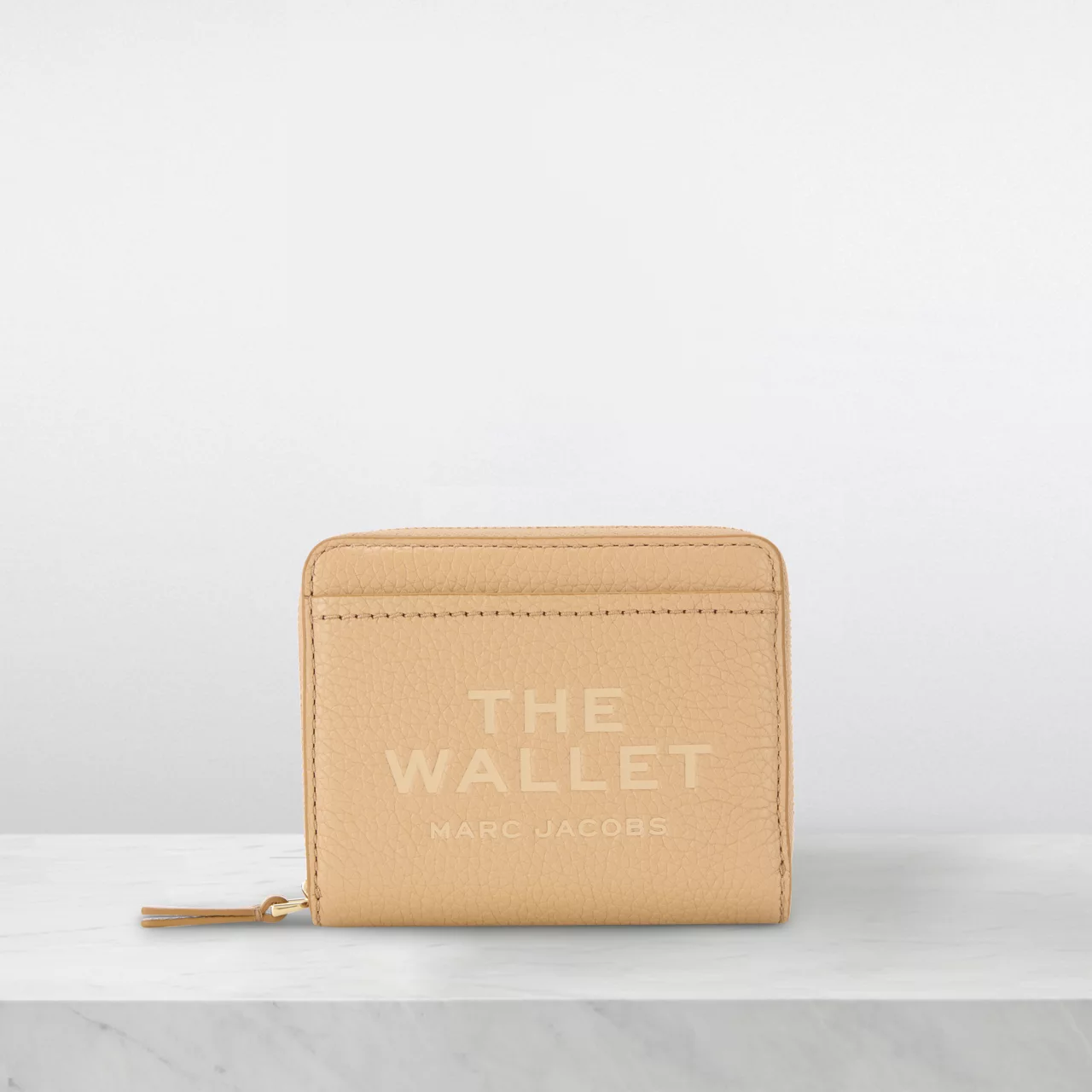 MARC JACOBS The Leather Mini Compact Wallet - Camel