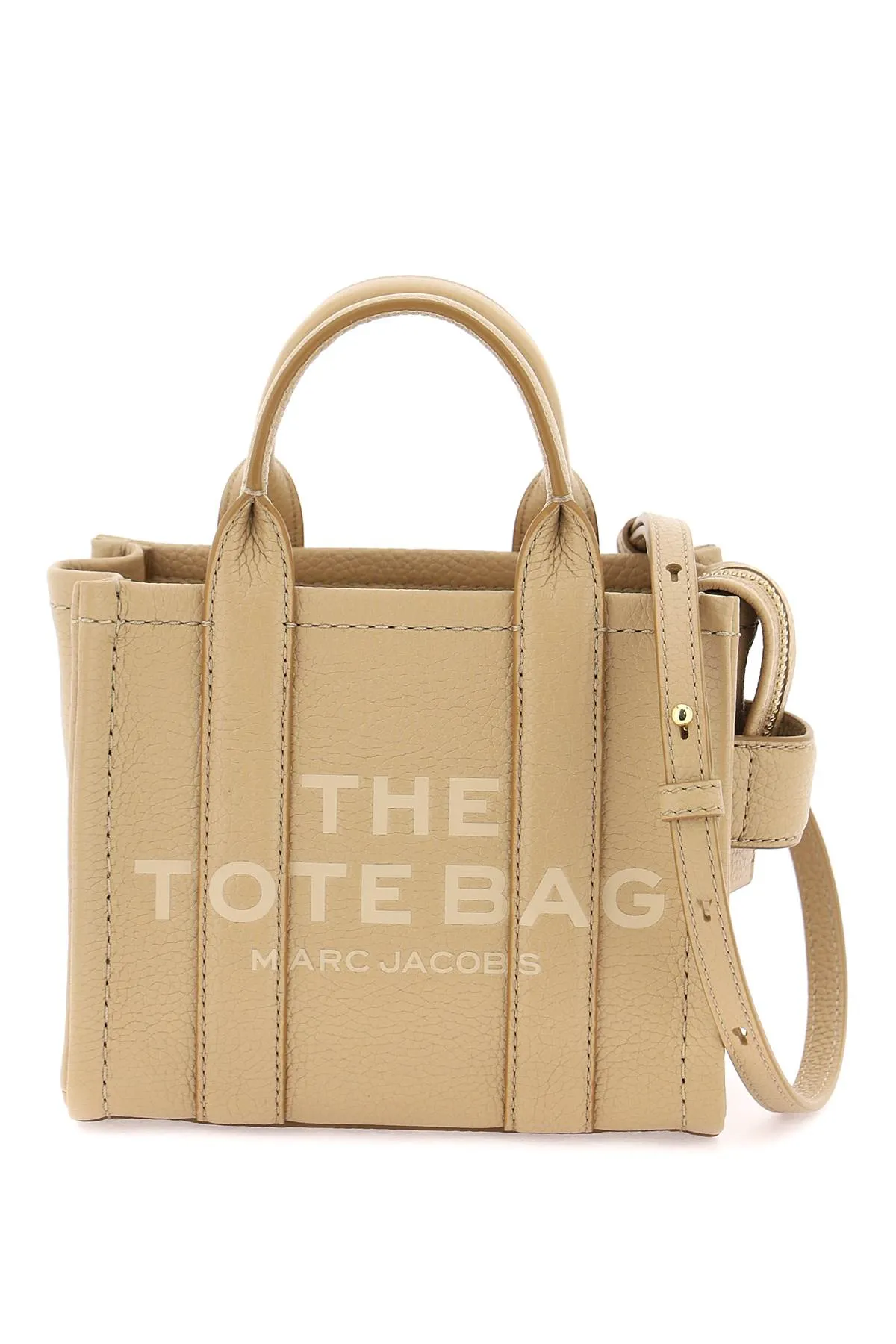 Marc Jacobs The Leather Mini Tote Bag   Beige