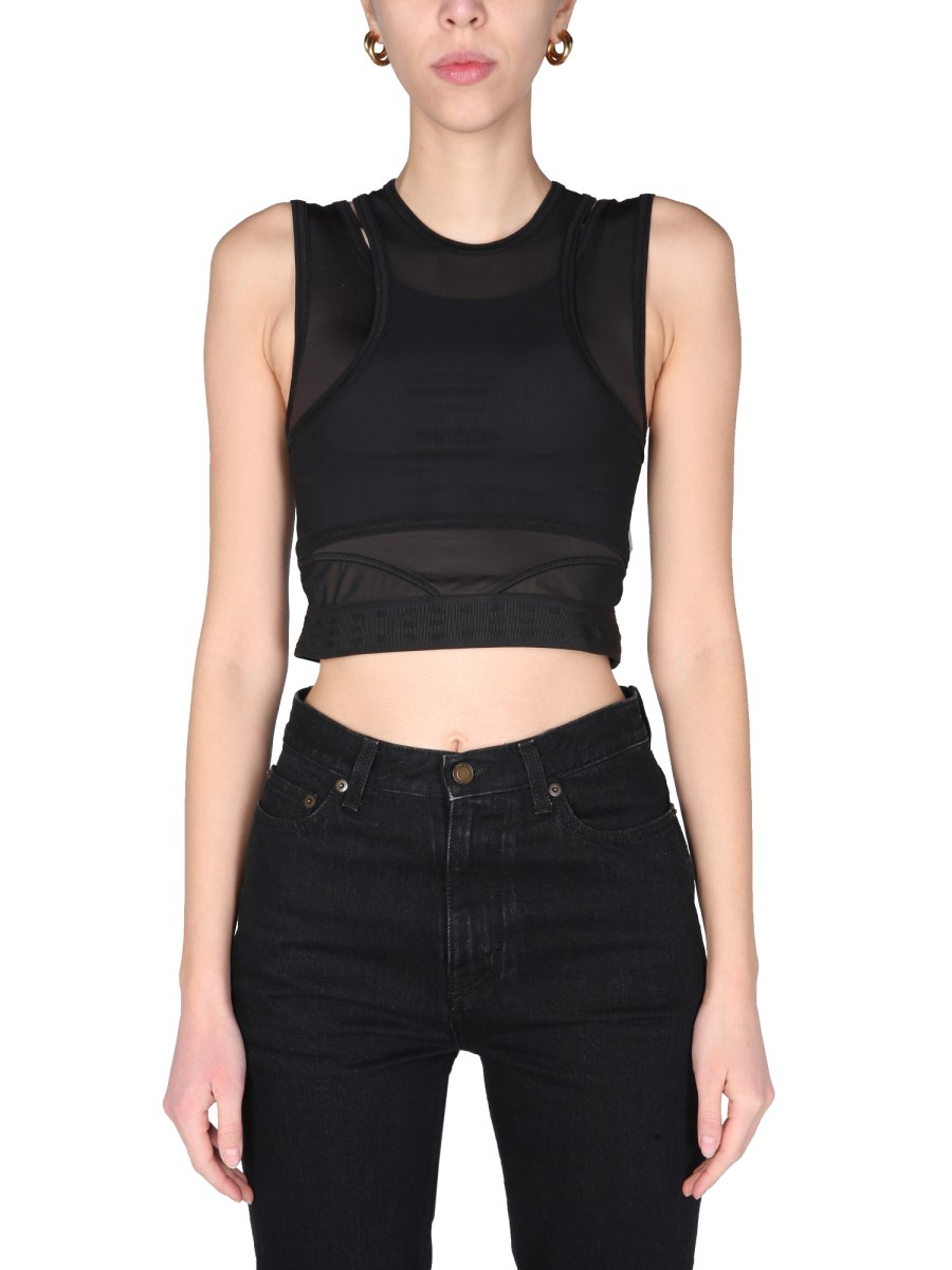 MCQ    PANELLED SPORT STRETCH TECHNICAL FABRIC TOP