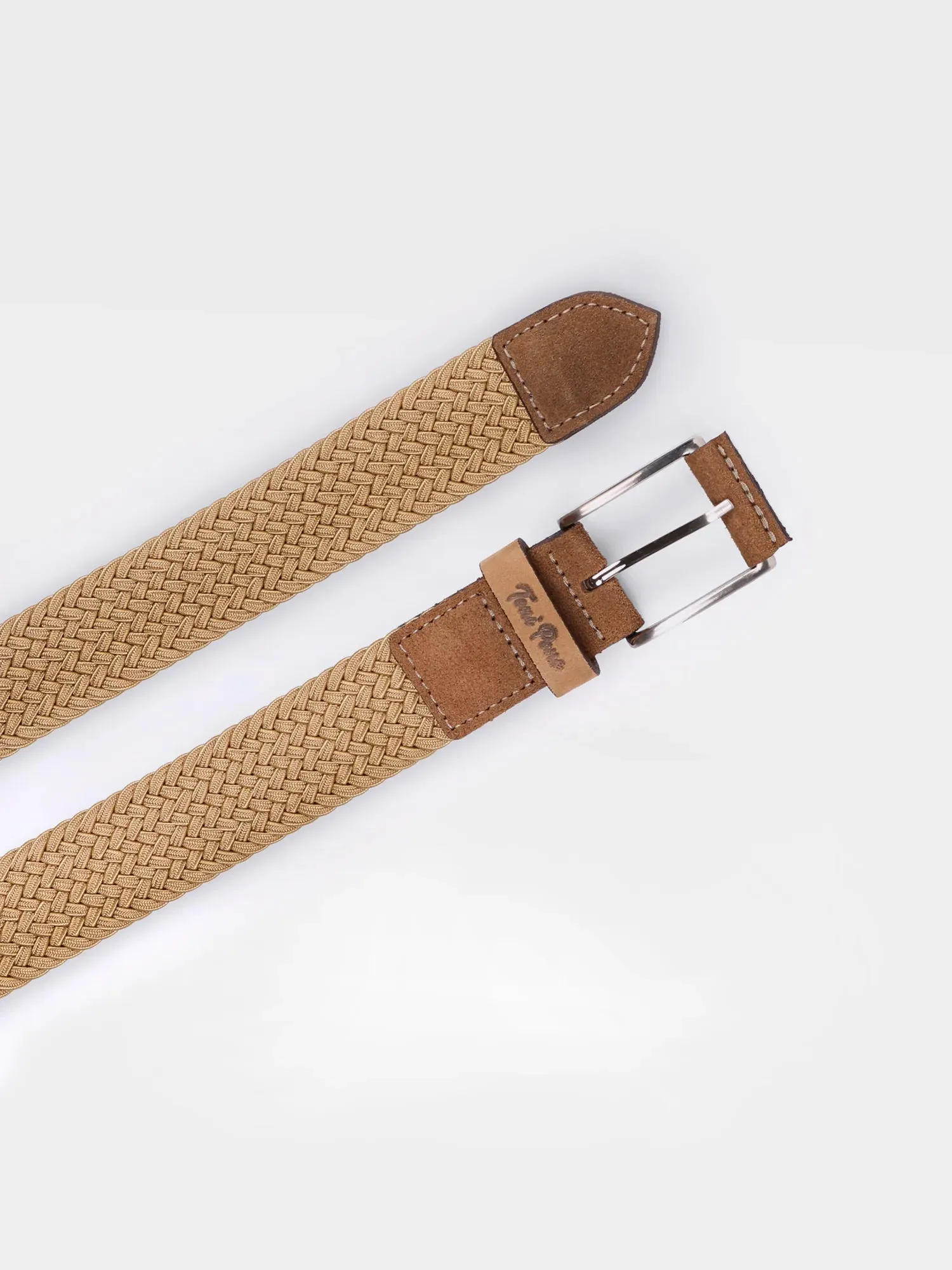 Men's fabric and leather belt - ERIC