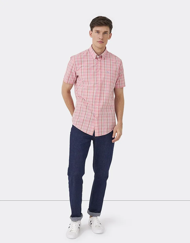 Men's Short Sleeve Dulwich Check Shirt from Crew Clothing Company