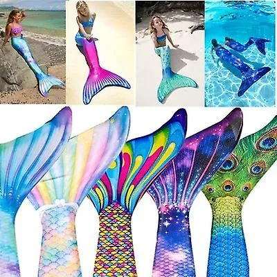 Mermaid Tail Adult Swimsuit Parent-Child Kid Women Swimsuit Clothing Swimwear D6