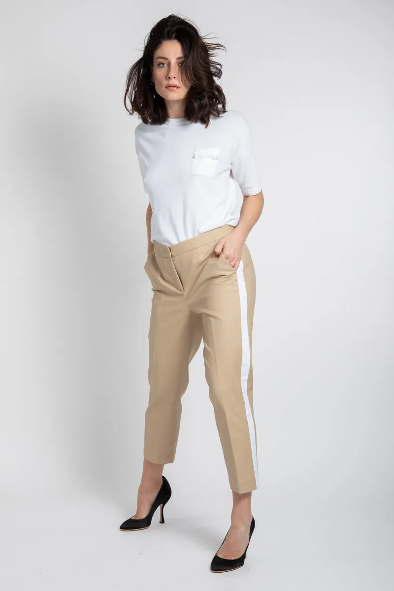 Michael Kors pantalone modello chino a sigaretta con banda laterale MS93H42C64 250