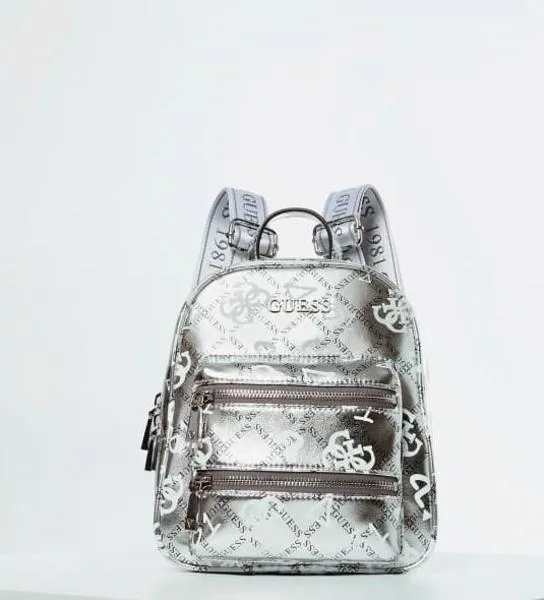 mochila guess caley plata