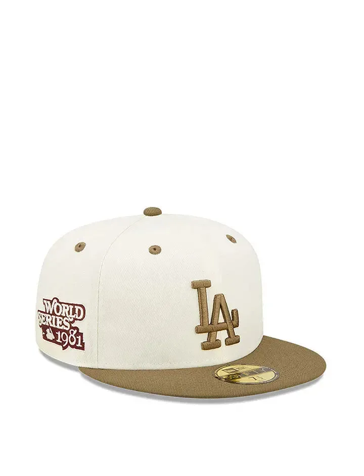 New Era LA Dodgers MLB Fitted Cap Trail Mix / White