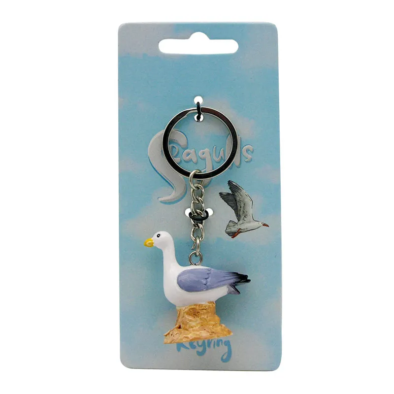 Novelty Keyring - Seagull Buoy on Rock KEY290