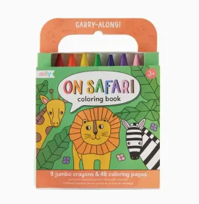 Ooly - Carry Along Crayon & Coloring Book Kit- On Safari