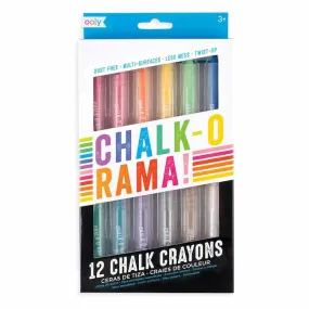 Ooly Chalk-O-Rama Chalk Crayons - Set Of 12