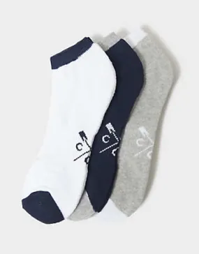 Pack of 3 Trainer Socks by Crew Clothing Company | Look Again