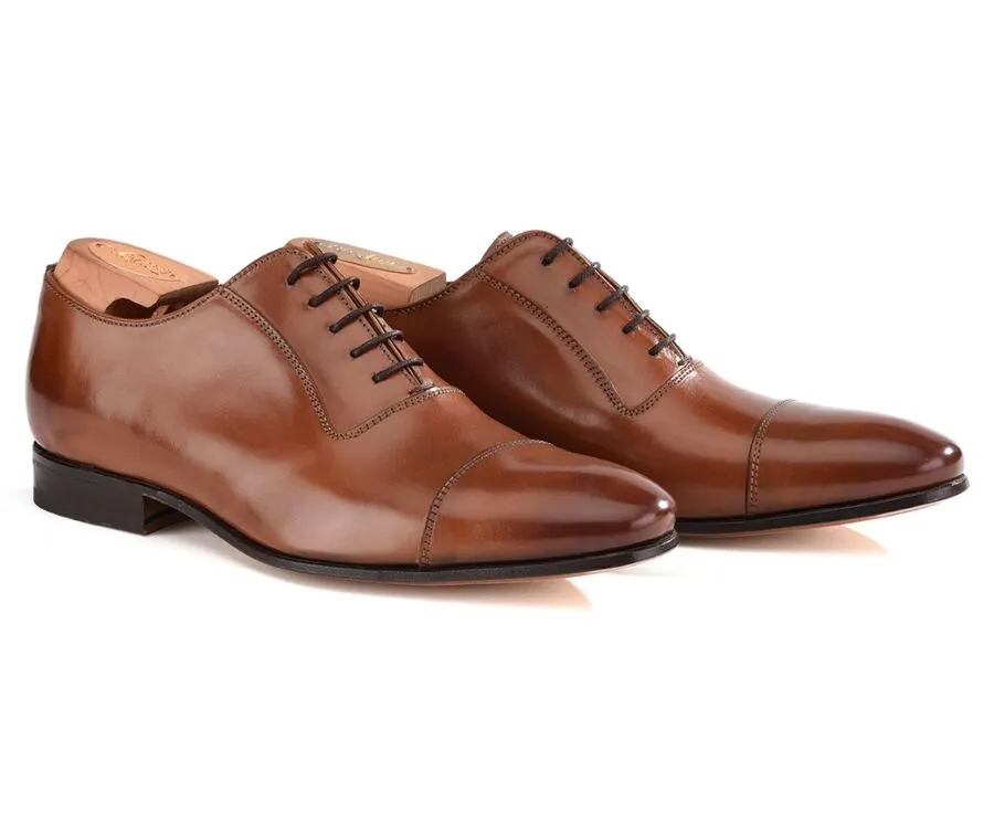 Patina Chestnut Oxford shoes - Leather outsole - RINGWOOD