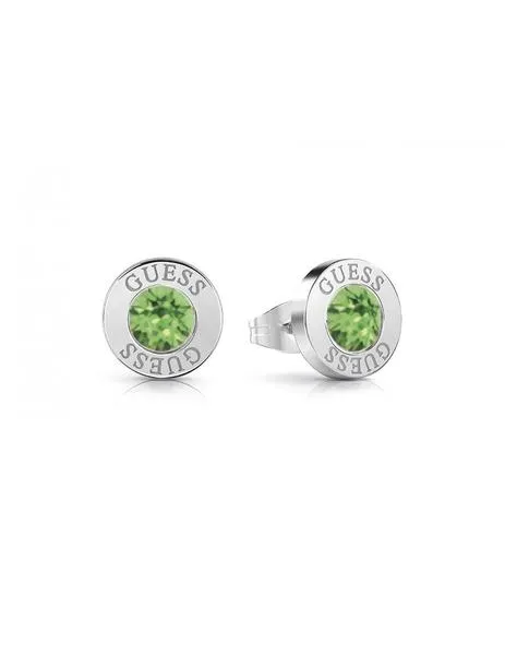 pendientes guess shiny crystals green