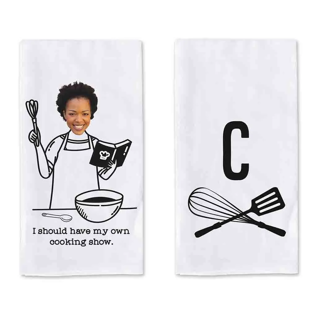 Personalized Kitchen Towels for a Wannabe Cooking Show Host