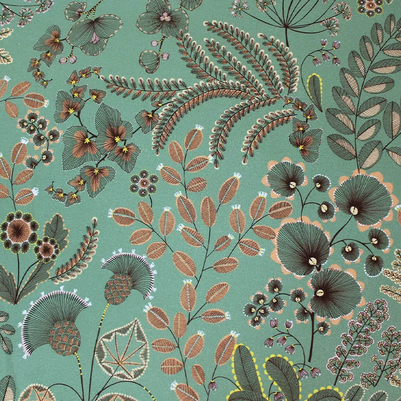 Phoenix Furnishing Fabric by Maison THEVENON Paris - Green