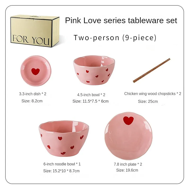 Pink Love Series  Ceramic Tableware Set - Kimi