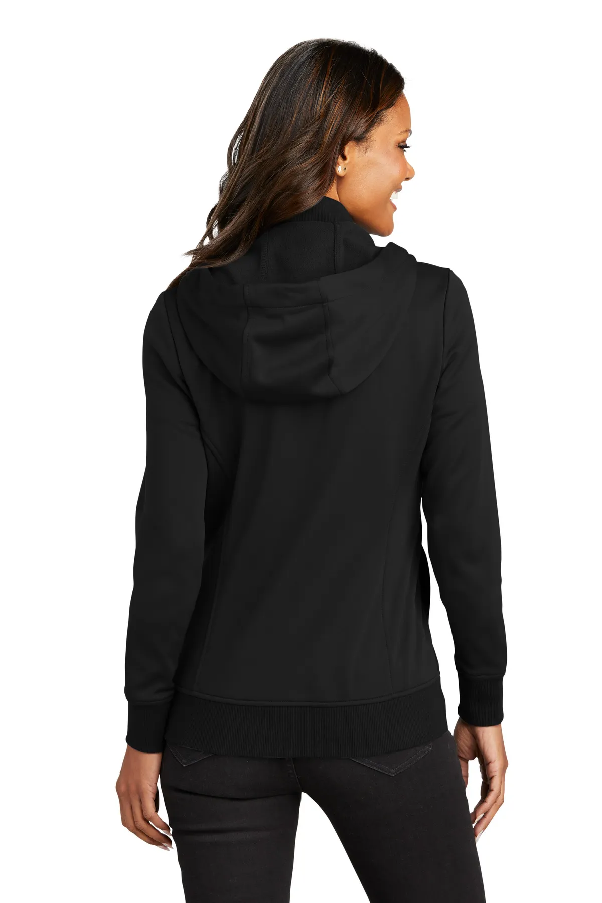 Port Authority Clothing L814 Port Authority Ladies Smooth Fleece Hooded Jacket SKU: L814