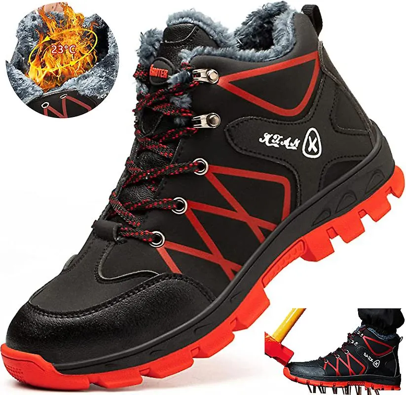 Safety Shoes Steel Cap Waterproof Lined Work Shoes Winter Unisex Snow Boots For Trekking Hiking