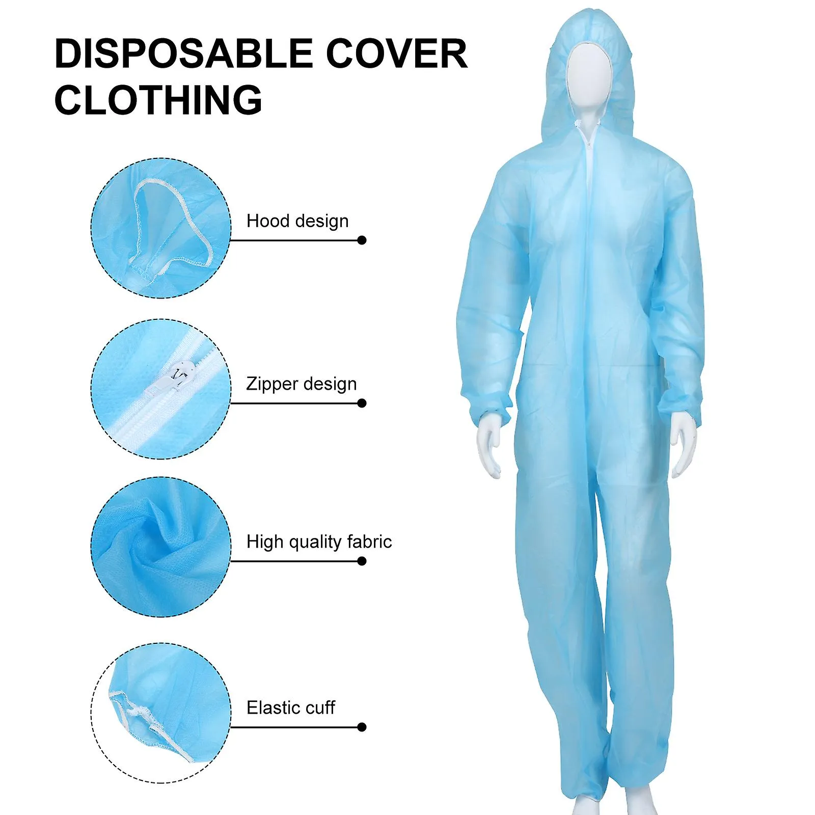 Security Protection Clothes Coverall Dust-Proof Clothing Protective Coverall