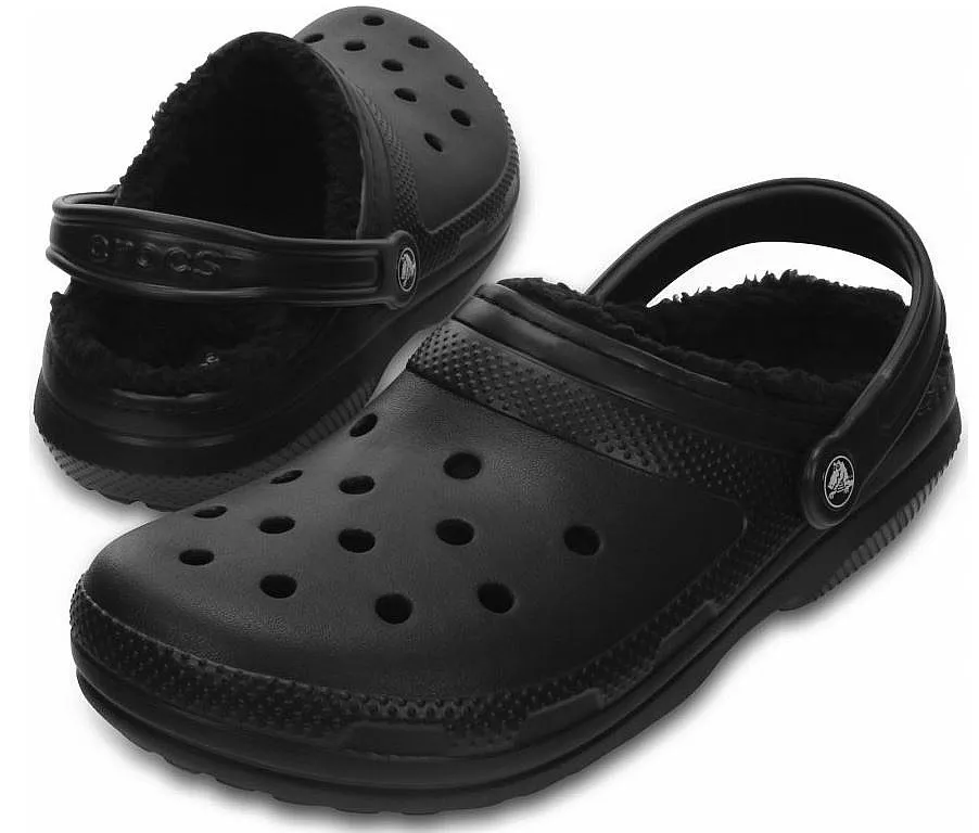 shoes Crocs Classic Lined Clog - Black/Black