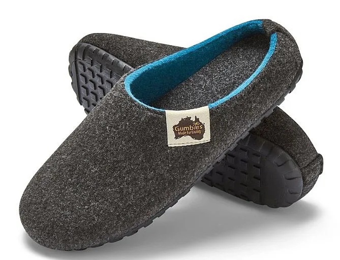 shoes Gumbies Outback - Charcoal/Turquoise