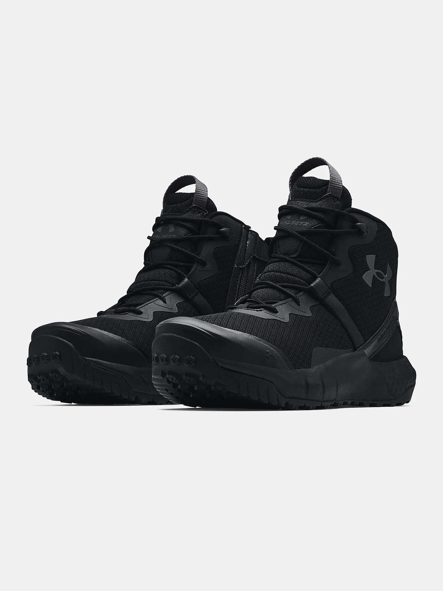 shoes Under Armour Micro G Valsetz Mid Zip - Black/Black - men´s