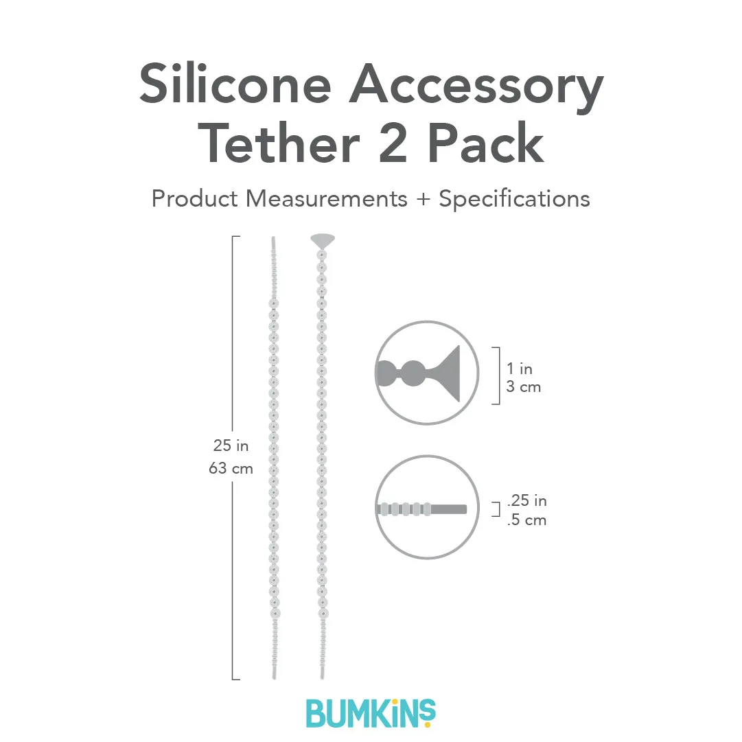 Silicone Accessory Tether 2-Pack: Gray